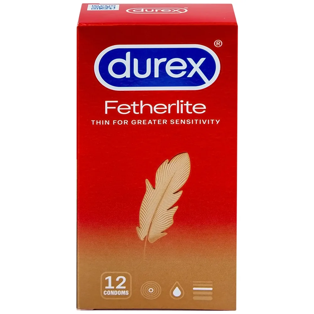 Hình ảnh Bao cao su Durex Fetherlite vừa vặn, độ bảo vệ cao (12 cái)