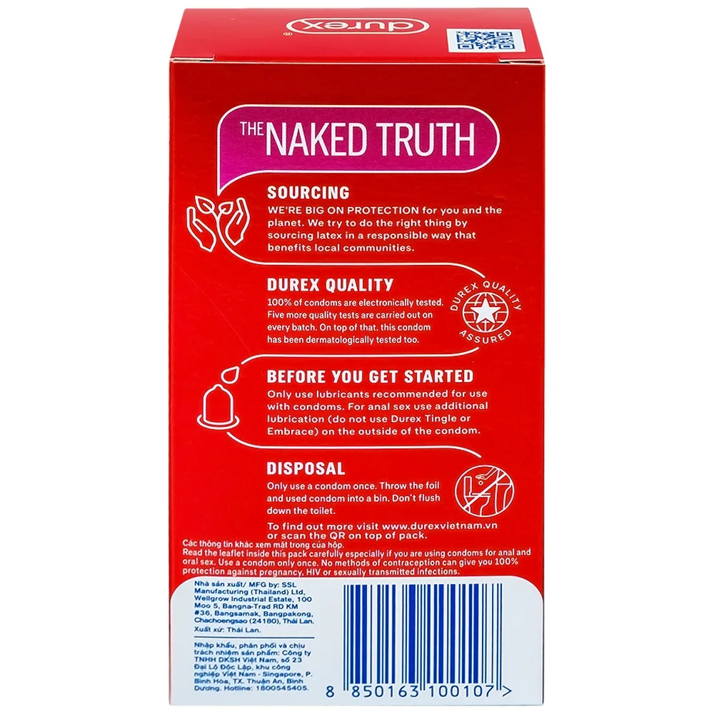 Hình ảnh Bao cao su Durex Fetherlite vừa vặn, độ bảo vệ cao (12 cái)