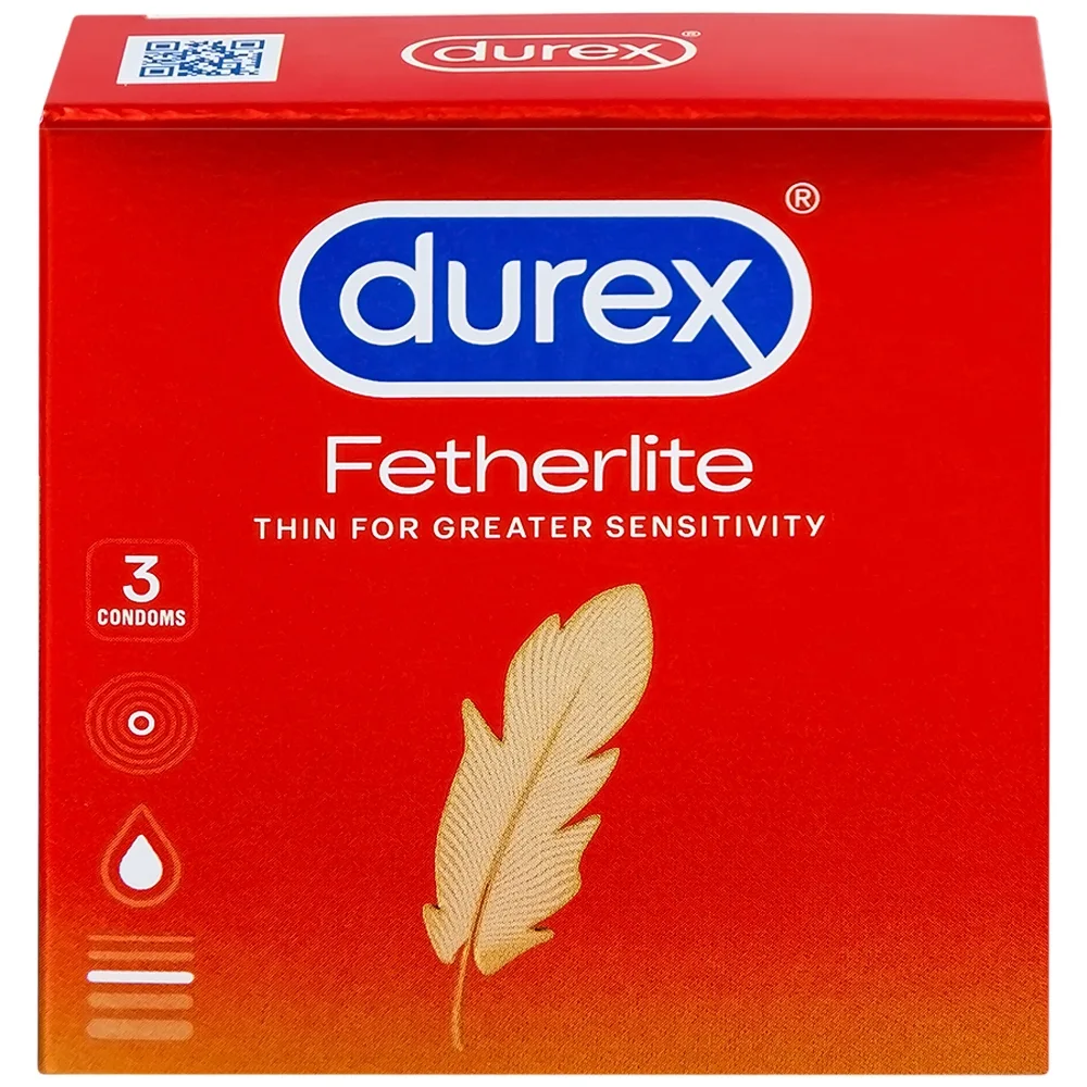 Hình ảnh Bao cao su Durex Fetherlite vừa vặn, độ bảo vệ cao (3 cái)