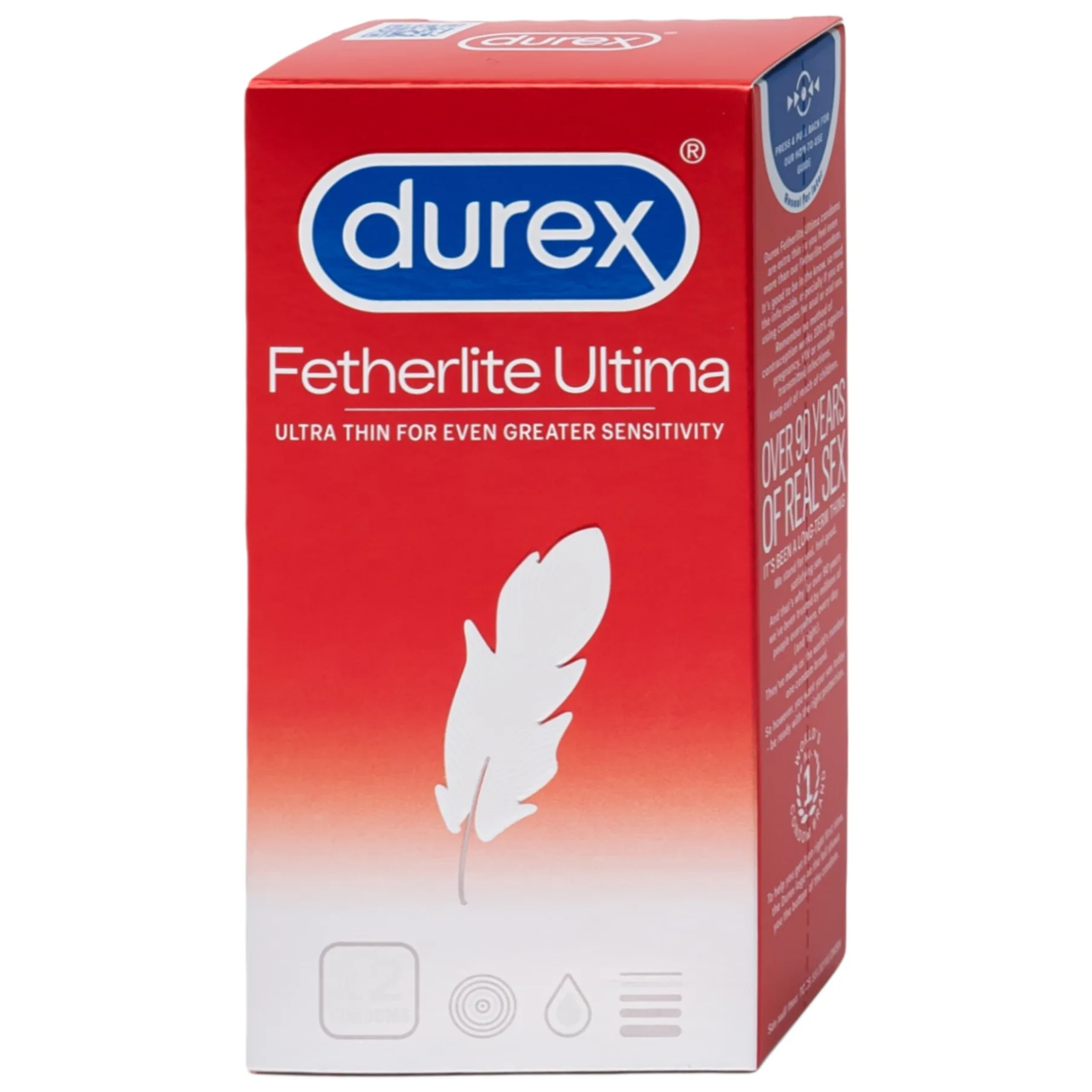 Hình ảnh Bao cao su Durex Fetherlite Ultima siêu mỏng dùng tránh thai và các bệnh lây nhiễm (12 cái)