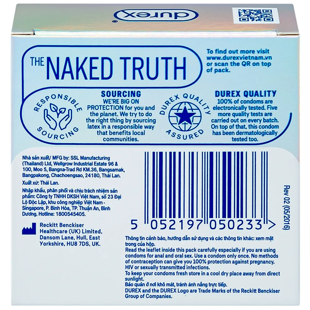 Hình ảnh Bao cao su Durex Invisible Extra Thin Extra Sensitive siêu mỏng, vừa vặn và ôm sát (3 cái)