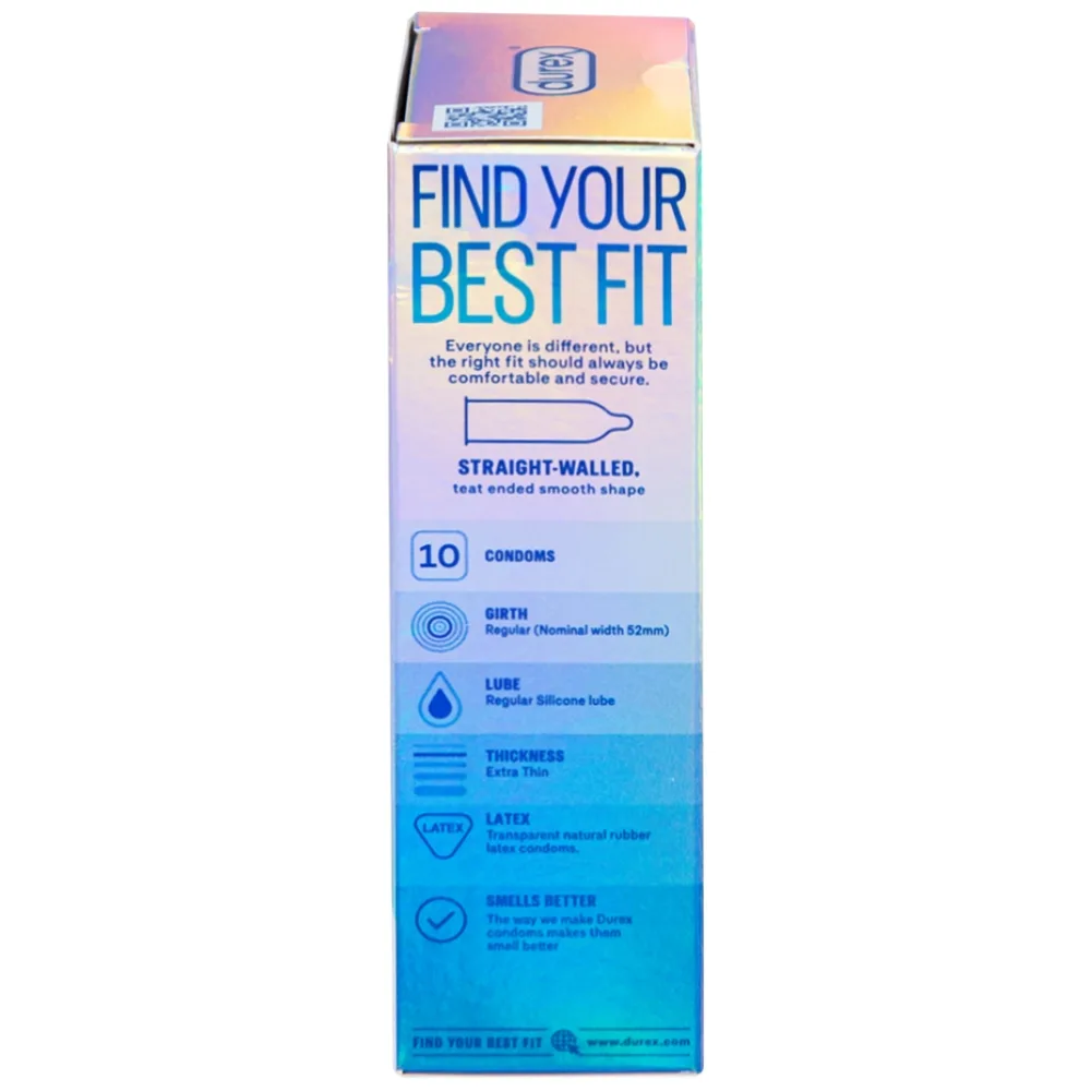 Hình ảnh Bao cao su Durex Invisible Extra Thin Extra Sensitive siêu mỏng, vừa vặn và ôm sát (10 cái)