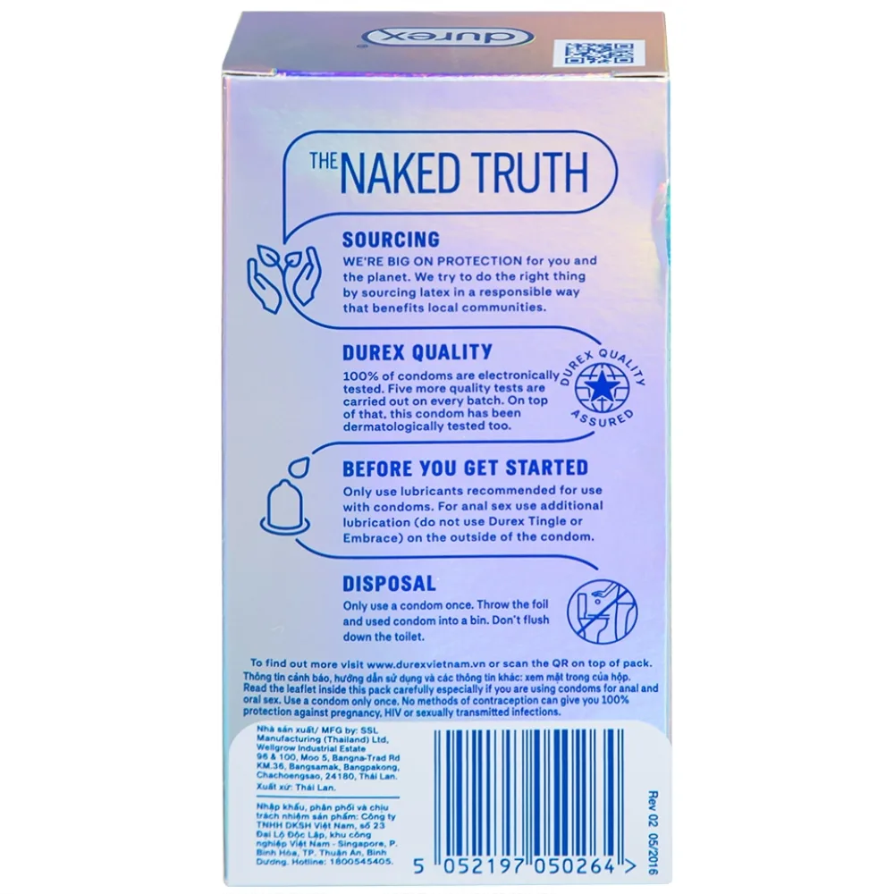 Hình ảnh Bao cao su Durex Invisible Extra Thin Extra Sensitive siêu mỏng, vừa vặn và ôm sát (10 cái)