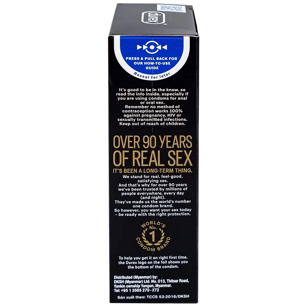 Hình ảnh Bao cao su Durex Kingtex ôm sát, vừa vặn (49mm - 12 cái)