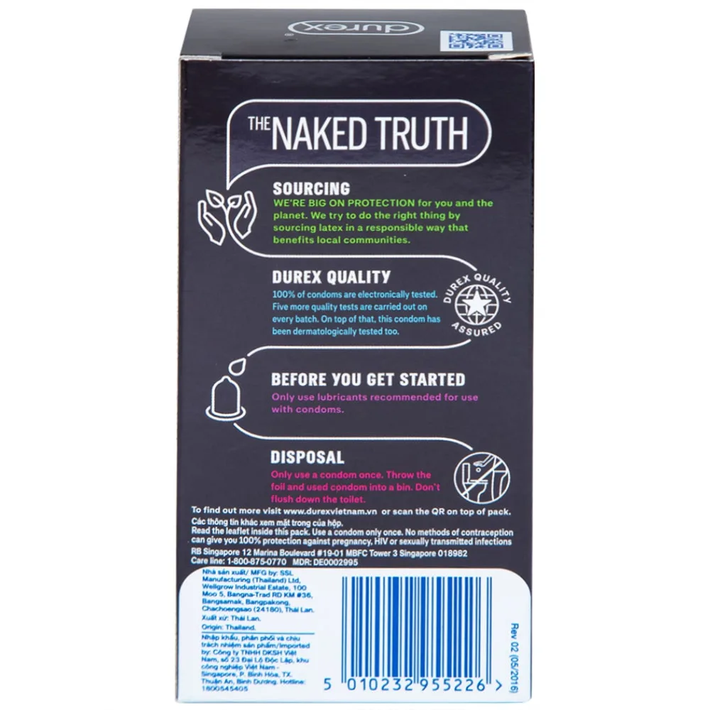 Hình ảnh Bao cao su Durex Performa có gel bôi trơn, kéo thời điểm cực khoái trong lúc quan hệ (12 cái)