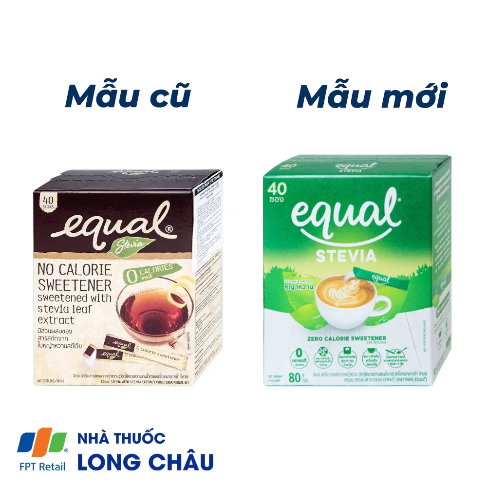 Hình ảnh Đường ăn kiêng cỏ ngọt Equal Stevia No Calorie Sweetener (40 gói x 80g)