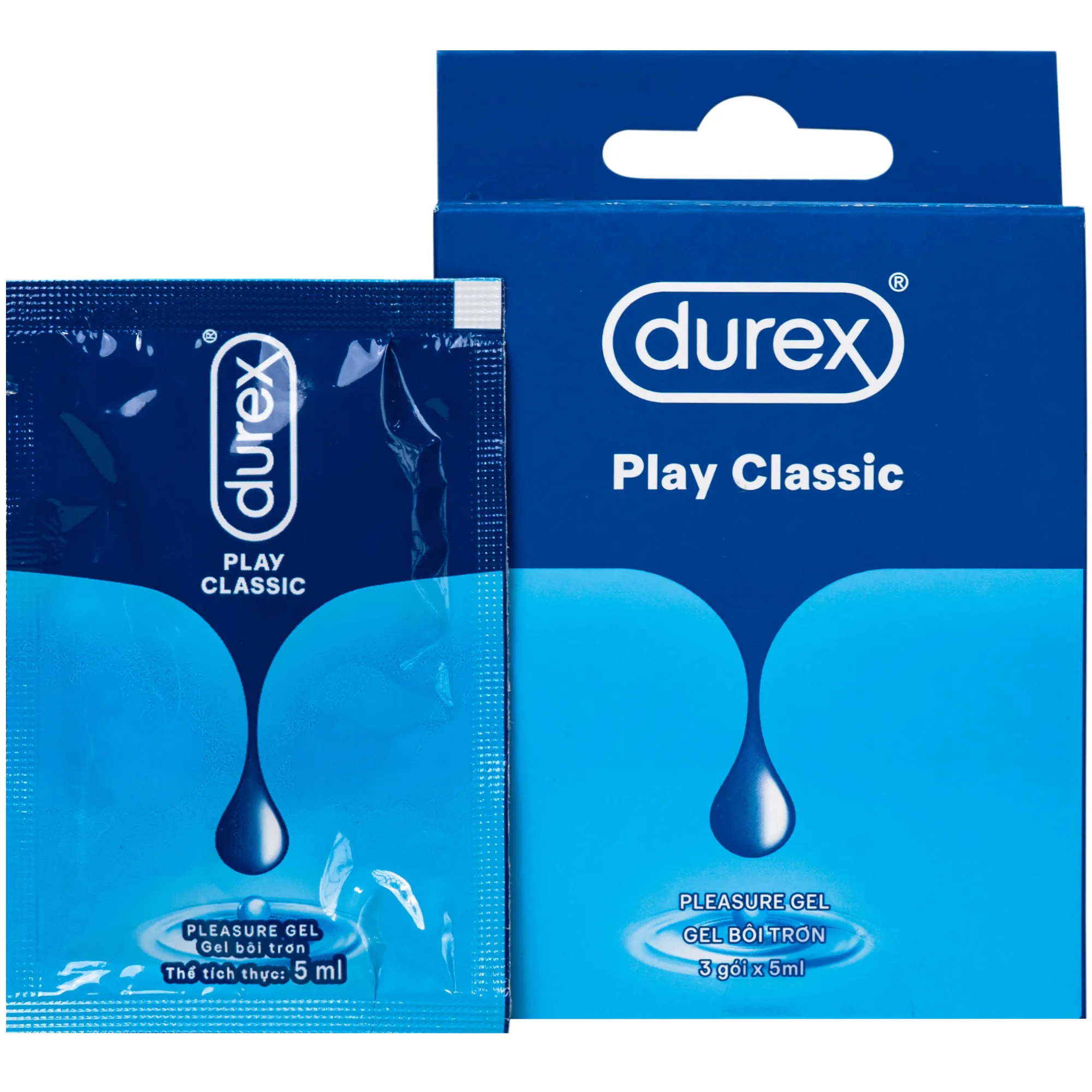 Hình ảnh Gel bôi trơn Durex play classic (3 gói x 5ml)