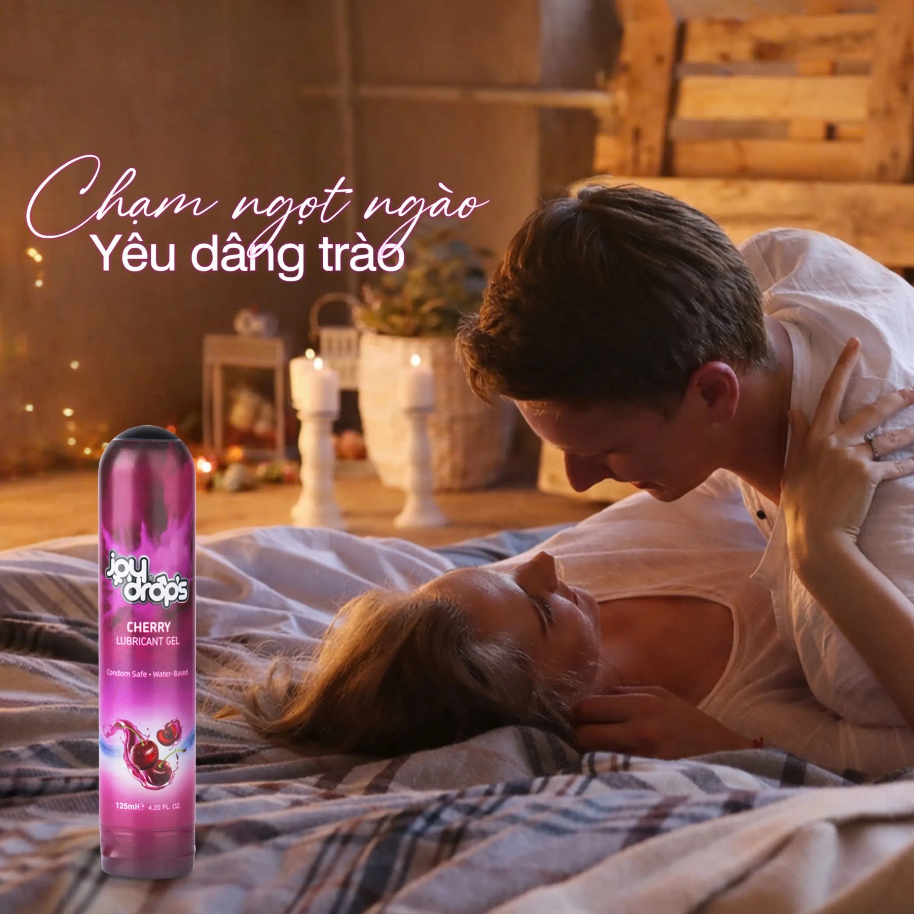 Hình ảnh Gel Bôi Trơn Gốc Nước Joydrops mùi Cherry Dùng Cho Quan Hệ, Giảm Khô Rát, Bảo Vệ Niêm Mạc, Tạo Cảm Giác Mềm Mại 125ml