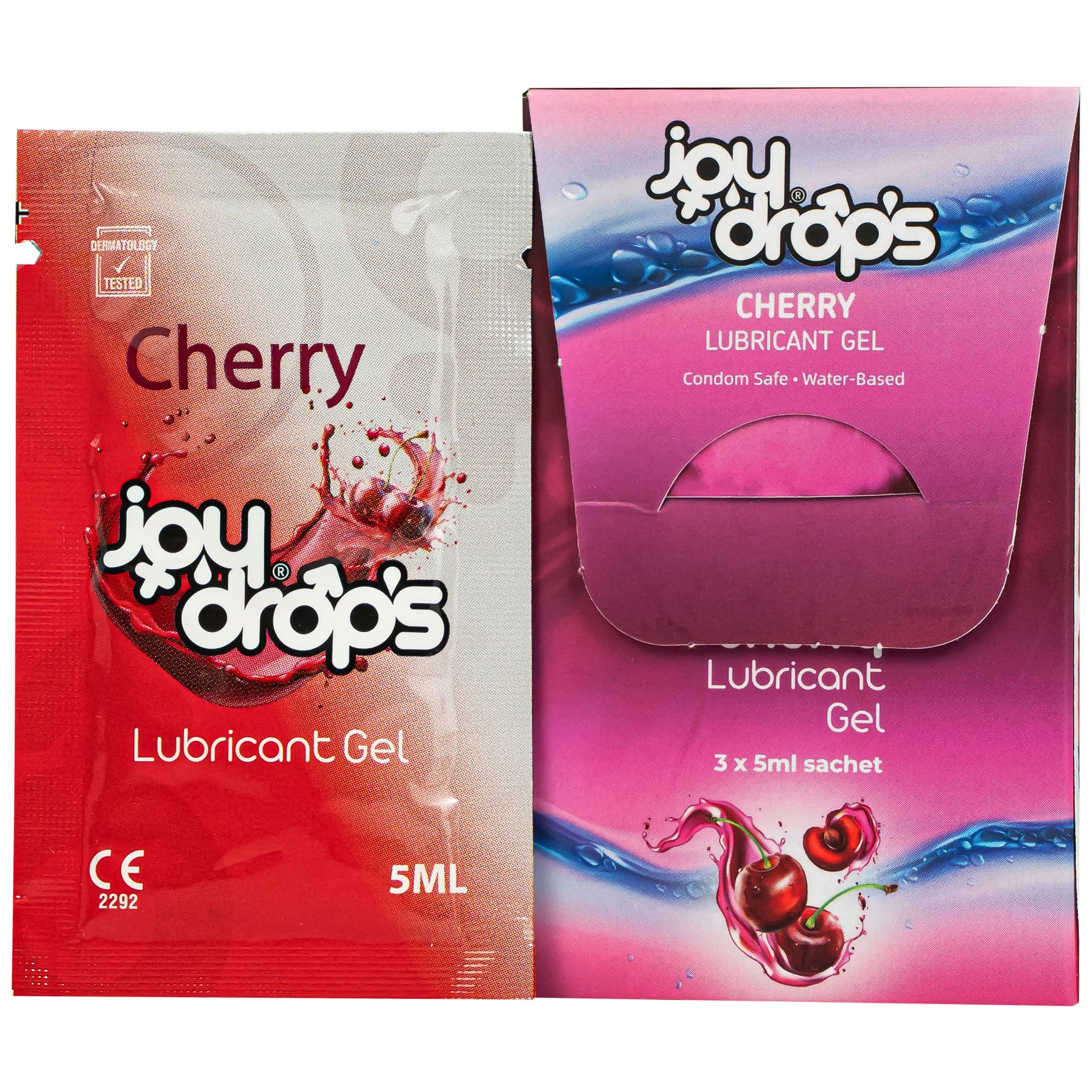 Hình ảnh Gel Bôi Trơn Gốc Nước Joydrops Mùi Cherry (3 gói x 5ml)Dùng Cho Quan Hệ, Giảm Khô Rát, Bảo Vệ Niêm Mạc, Tạo Cảm Giác Mềm Mại