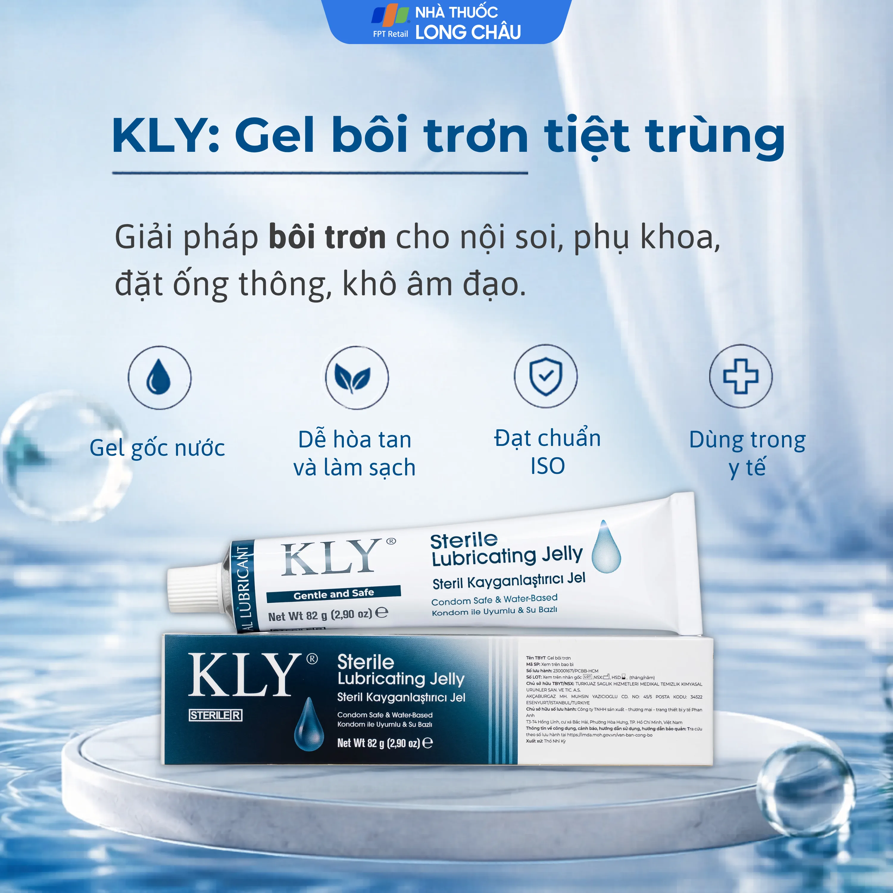 Hình ảnh Gel bôi trơn KLY tiệt trùng 82g bổ sung lượng chất nhờn tự nhiên