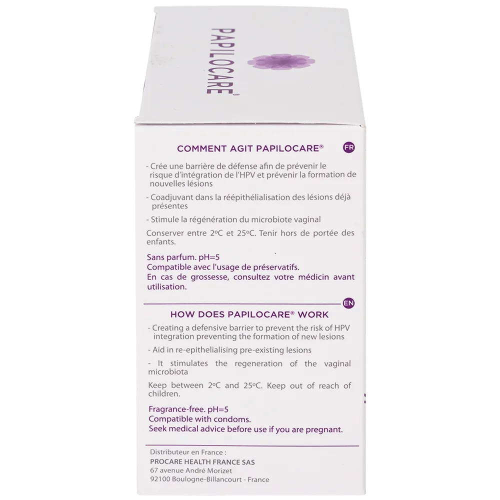 Hình ảnh Gel phụ khoa Papilocare Procare Health (21 tuýp) phòng ngừa và điều trị tổn thương do HPV