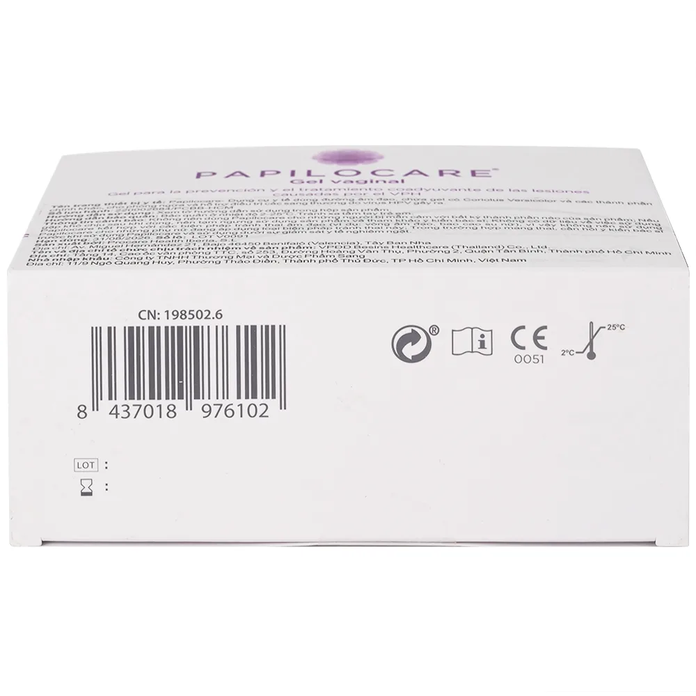 Hình ảnh Gel phụ khoa Papilocare Procare Health (21 tuýp) phòng ngừa và điều trị tổn thương do HPV
