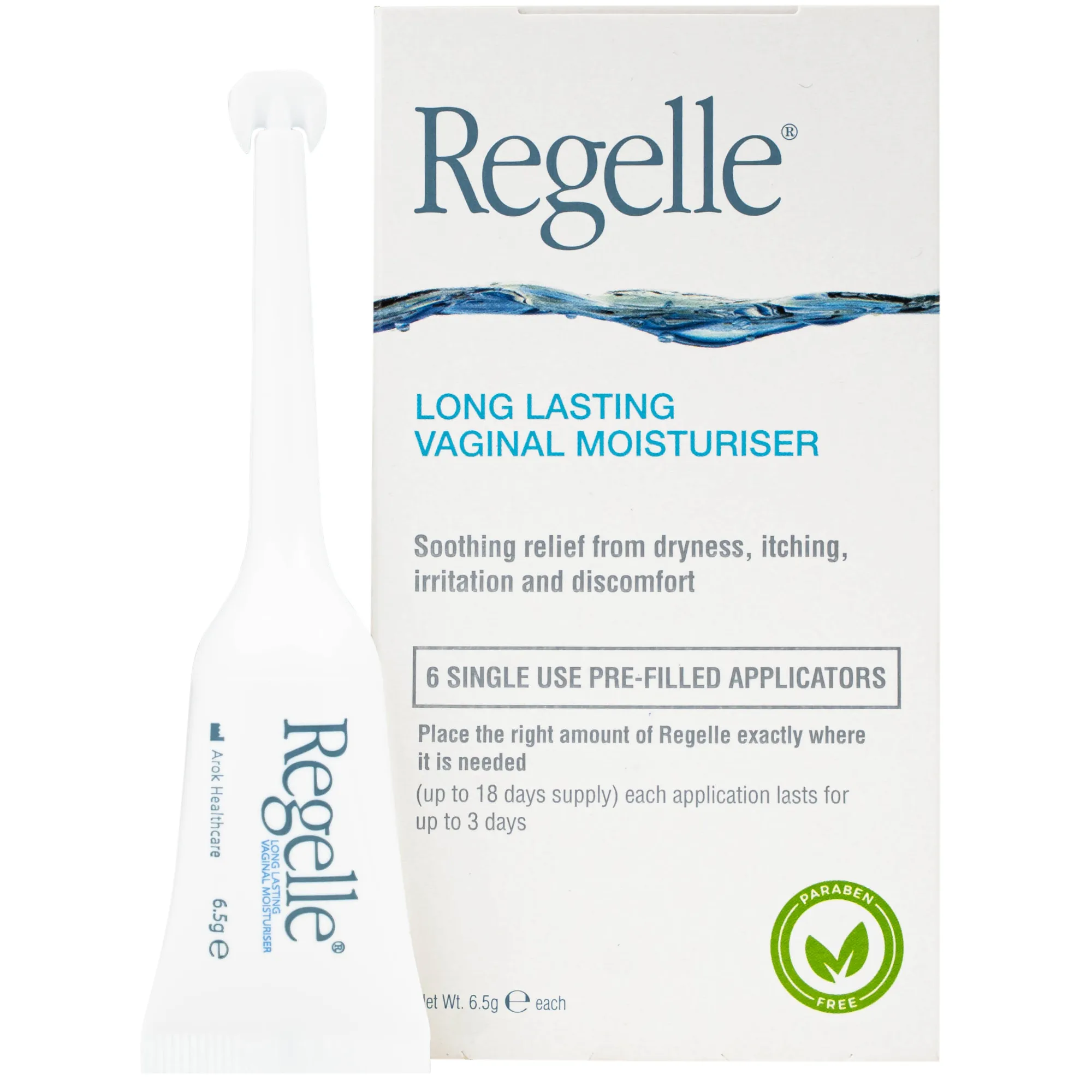 Hình ảnh Gel phụ khoa Regelle hộp (6 tuýp) giúp giữ ẩm, giảm nhanh các triệu chứng khô, ngứa rát, khó chịu của âm đạo