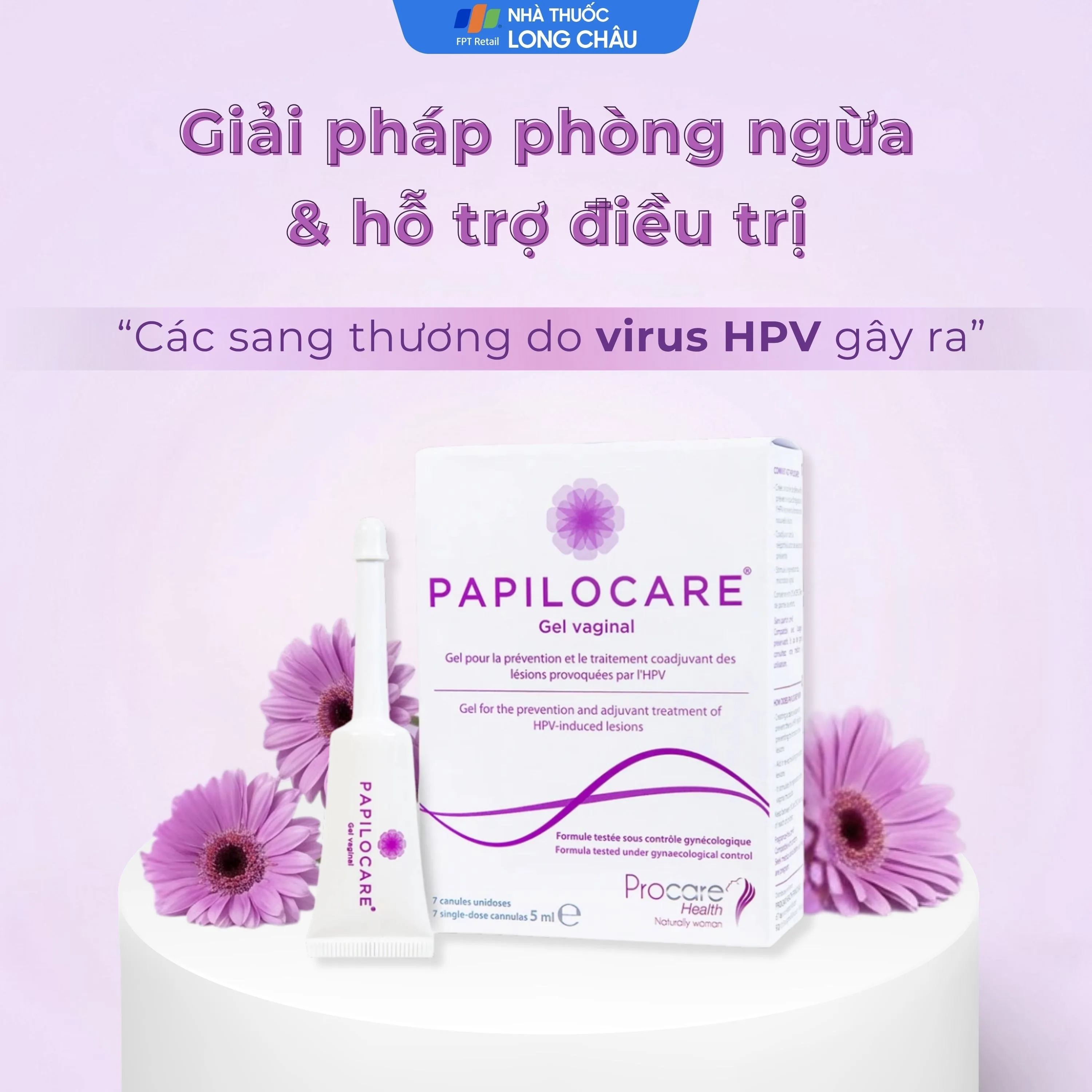 Hình ảnh Gel phụ khoa Papilocare Procare Health (Hộp 7 tuýp) phòng ngừa và hỗ trợ điều trị tổn thương do HPV