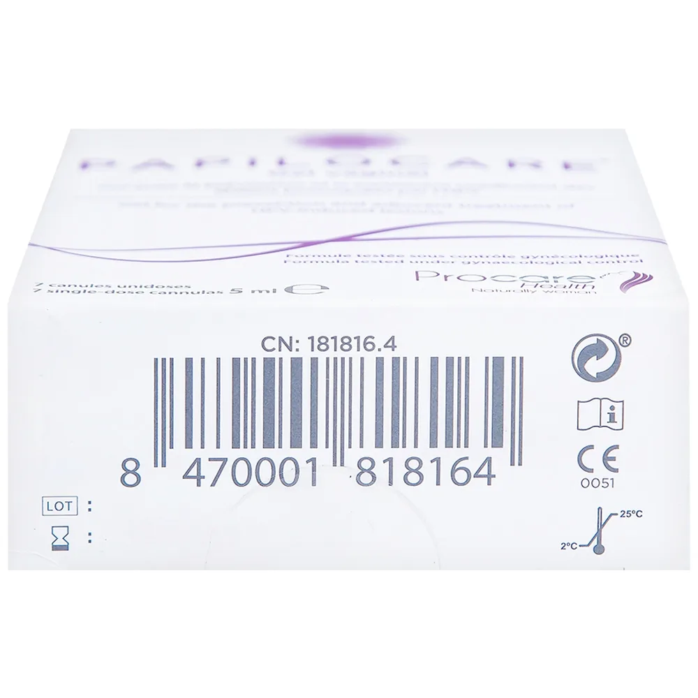 Hình ảnh Gel phụ khoa Papilocare Procare Health (Hộp 7 tuýp) phòng ngừa và hỗ trợ điều trị tổn thương do HPV