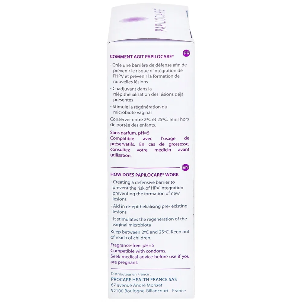 Hình ảnh Gel phụ khoa Papilocare Procare Health (Hộp 7 tuýp) phòng ngừa và hỗ trợ điều trị tổn thương do HPV