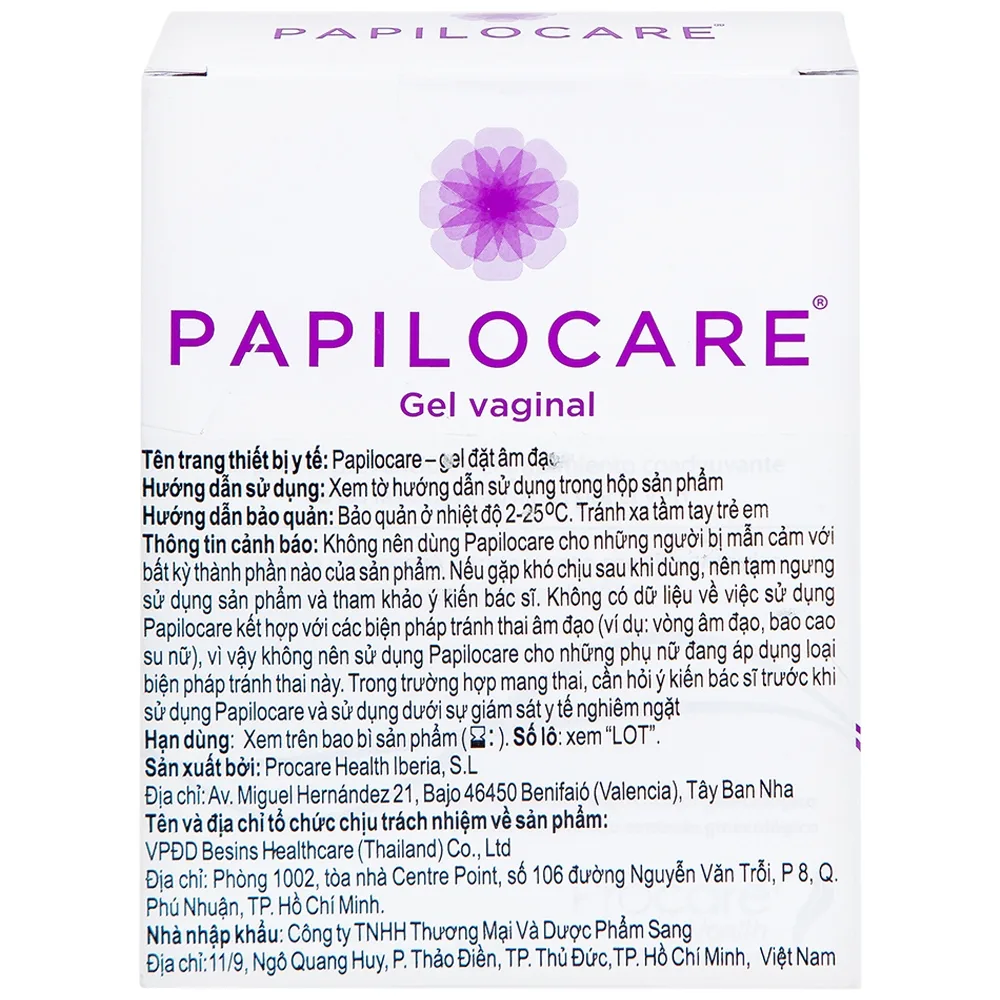 Hình ảnh Gel phụ khoa Papilocare Procare Health (Hộp 7 tuýp) phòng ngừa và hỗ trợ điều trị tổn thương do HPV
