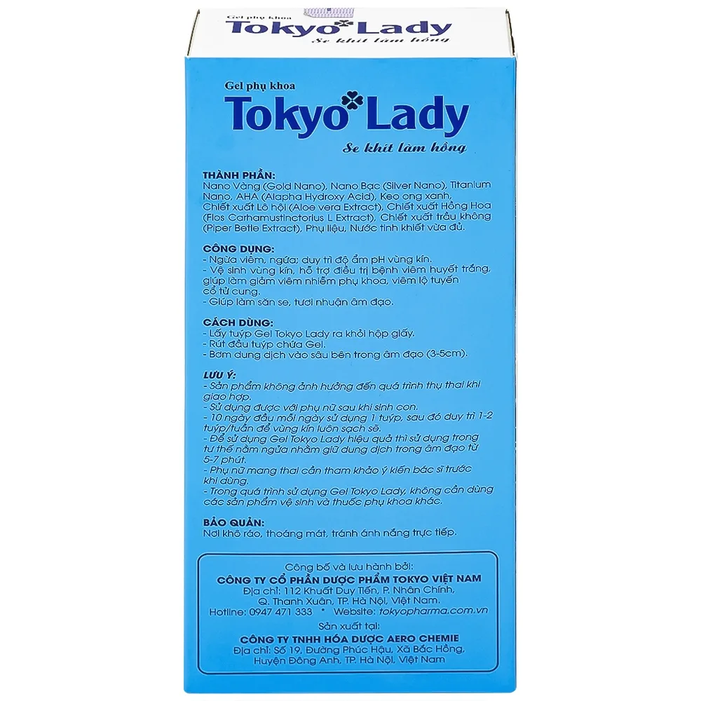 Hình ảnh Bút phụ khoa Tokyo Lady (5 tuýp x 3ml) hỗ trợ điều trị viêm ngứa, huyết trắng, se khít làm hồng âm đạo