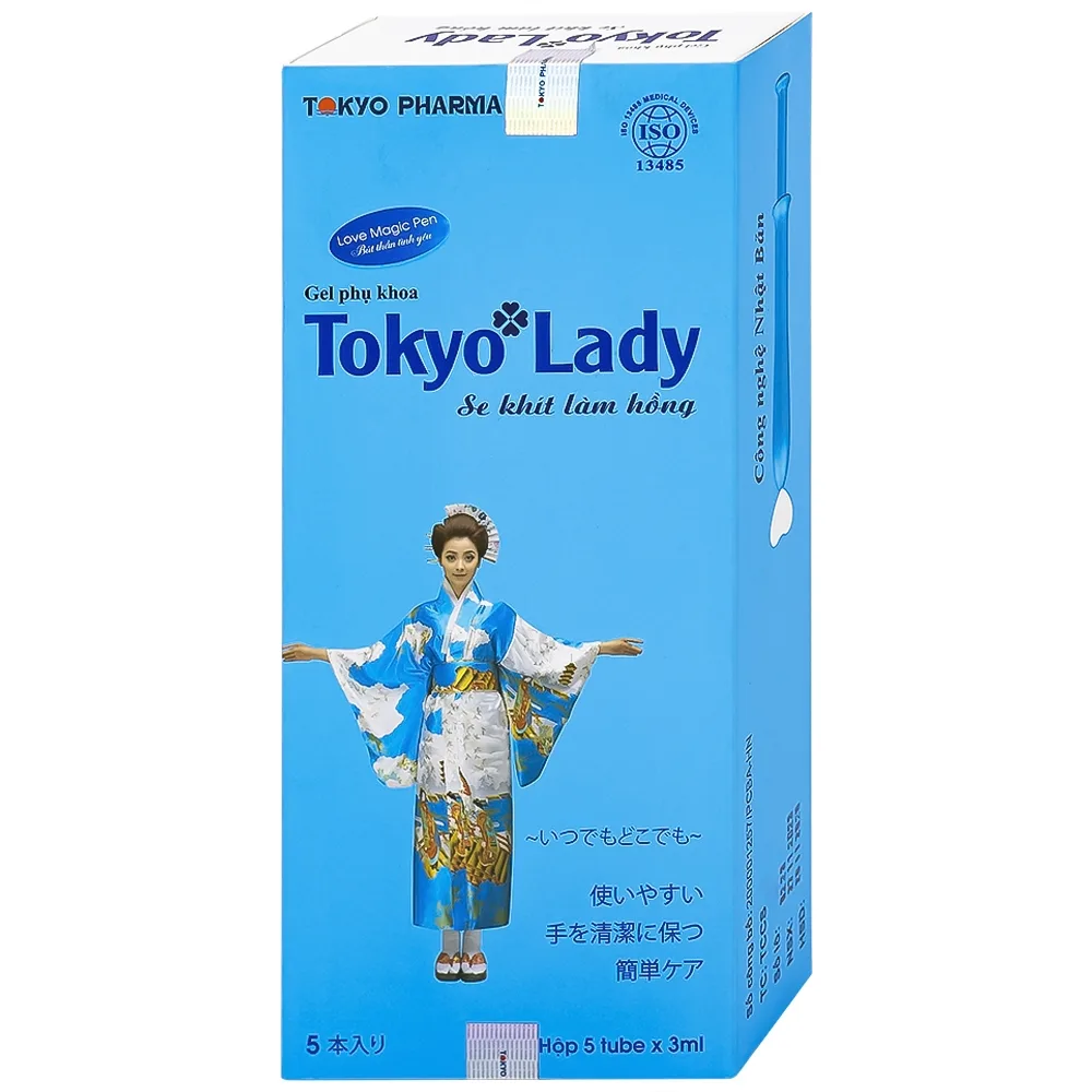 Hình ảnh Bút phụ khoa Tokyo Lady (5 tuýp x 3ml) hỗ trợ điều trị viêm ngứa, huyết trắng, se khít làm hồng âm đạo