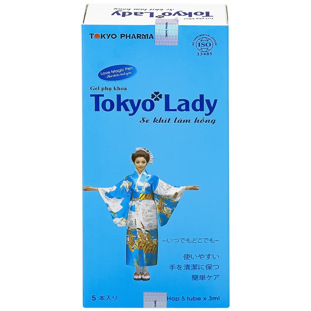 Hình ảnh Bút phụ khoa Tokyo Lady (5 tuýp x 3ml) hỗ trợ điều trị viêm ngứa, huyết trắng, se khít làm hồng âm đạo