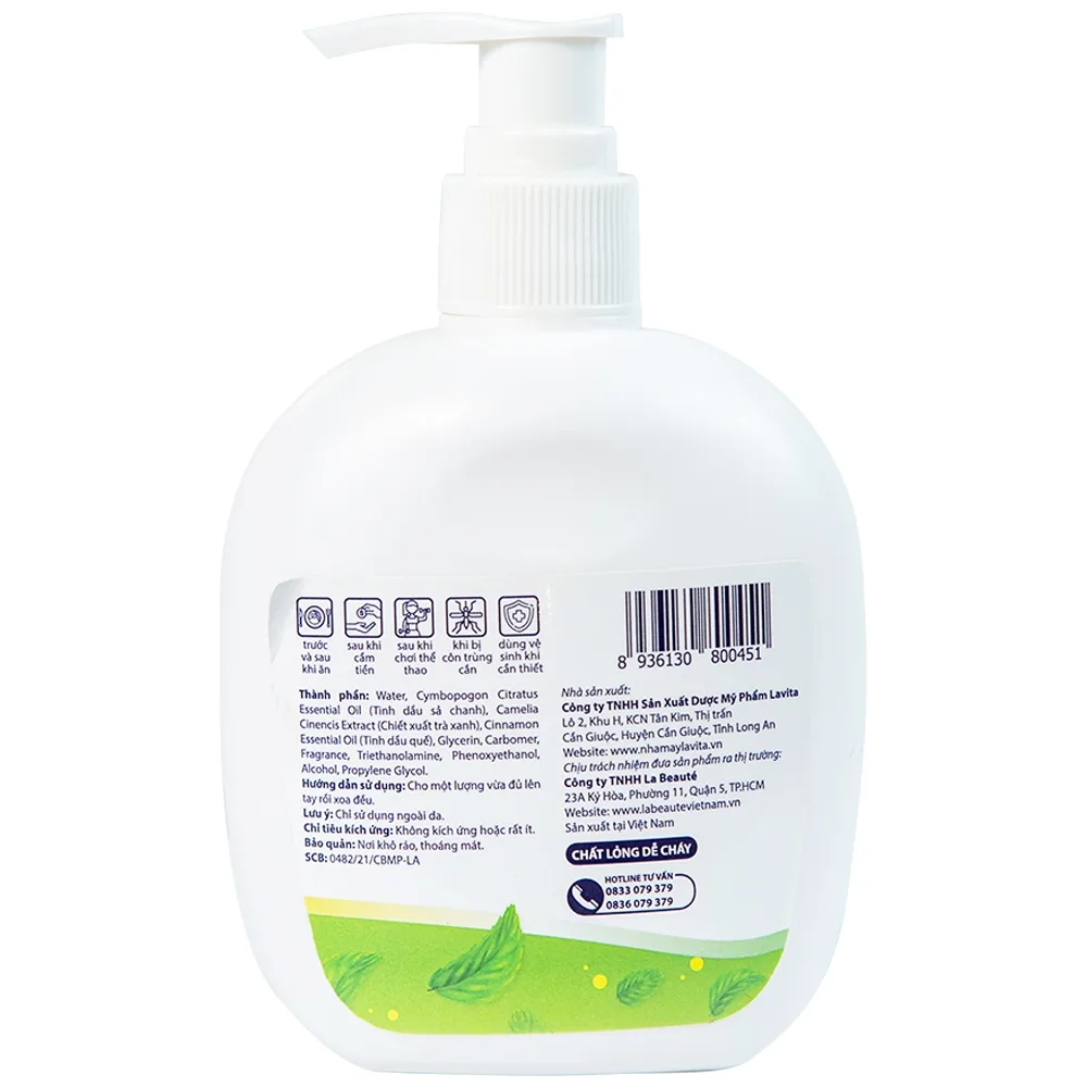 Hình ảnh Gel rửa tay khô Natural Hand Sanitizer làm sạch tay, khử mùi, dưỡng ẩm (250ml)