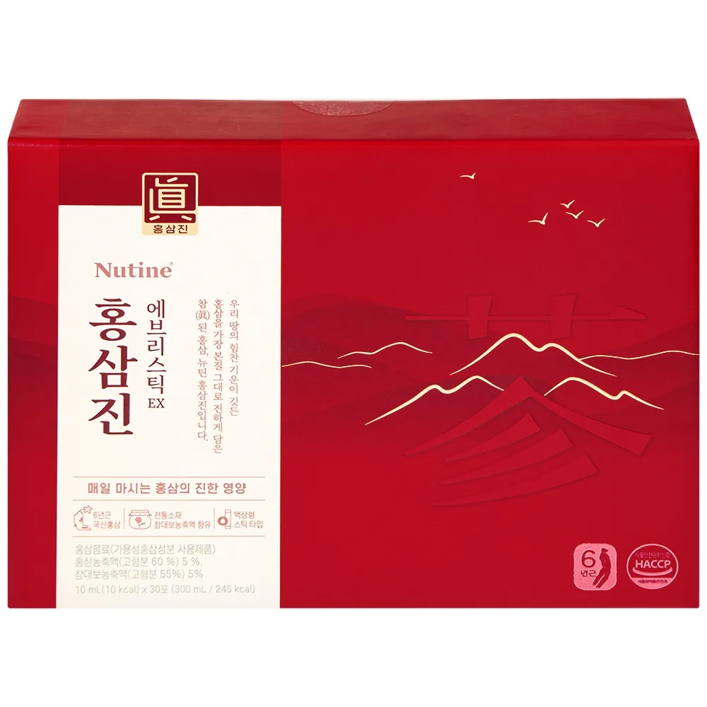 Hình ảnh Nước Hồng Sâm Cô Đặc Hongsamjin Everystick EX hỗ trợ bồi bổ cơ thể, tăng cường sức khỏe (30 gói x 10g)