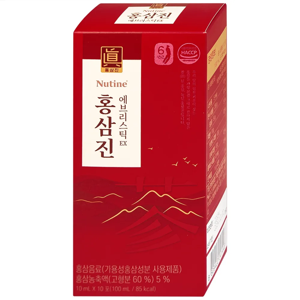 Hình ảnh Nước Hồng Sâm Cô Đặc Hongsamjin Everystick EX hỗ trợ bồi bổ cơ thể, tăng cường sức khỏe (30 gói x 10g)