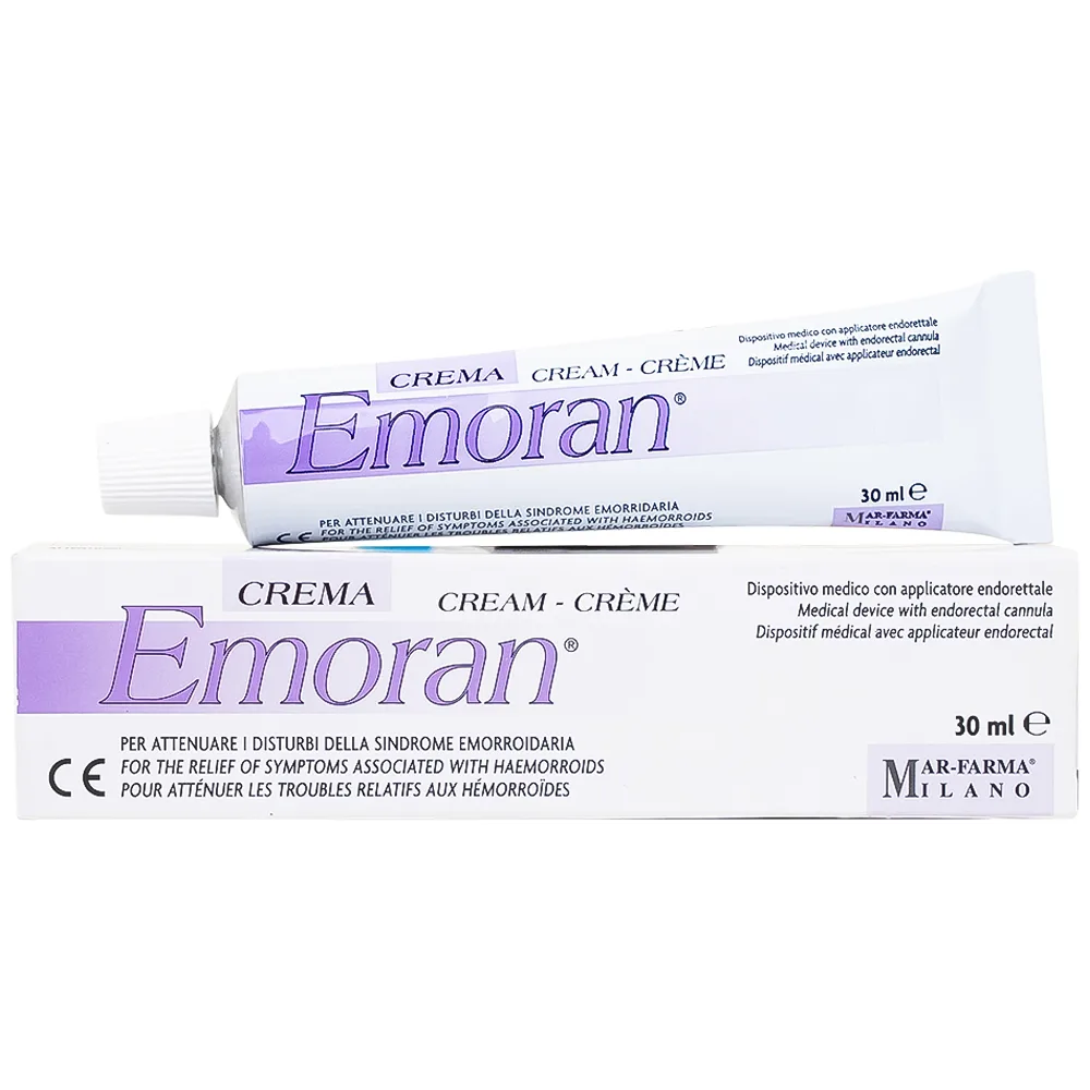 Hình ảnh Kem Emoran Mar-Farma làm giảm các triệu chứng của bệnh trĩ, hỗ trợ làm dịu cơn ngứa và rát (30ml)