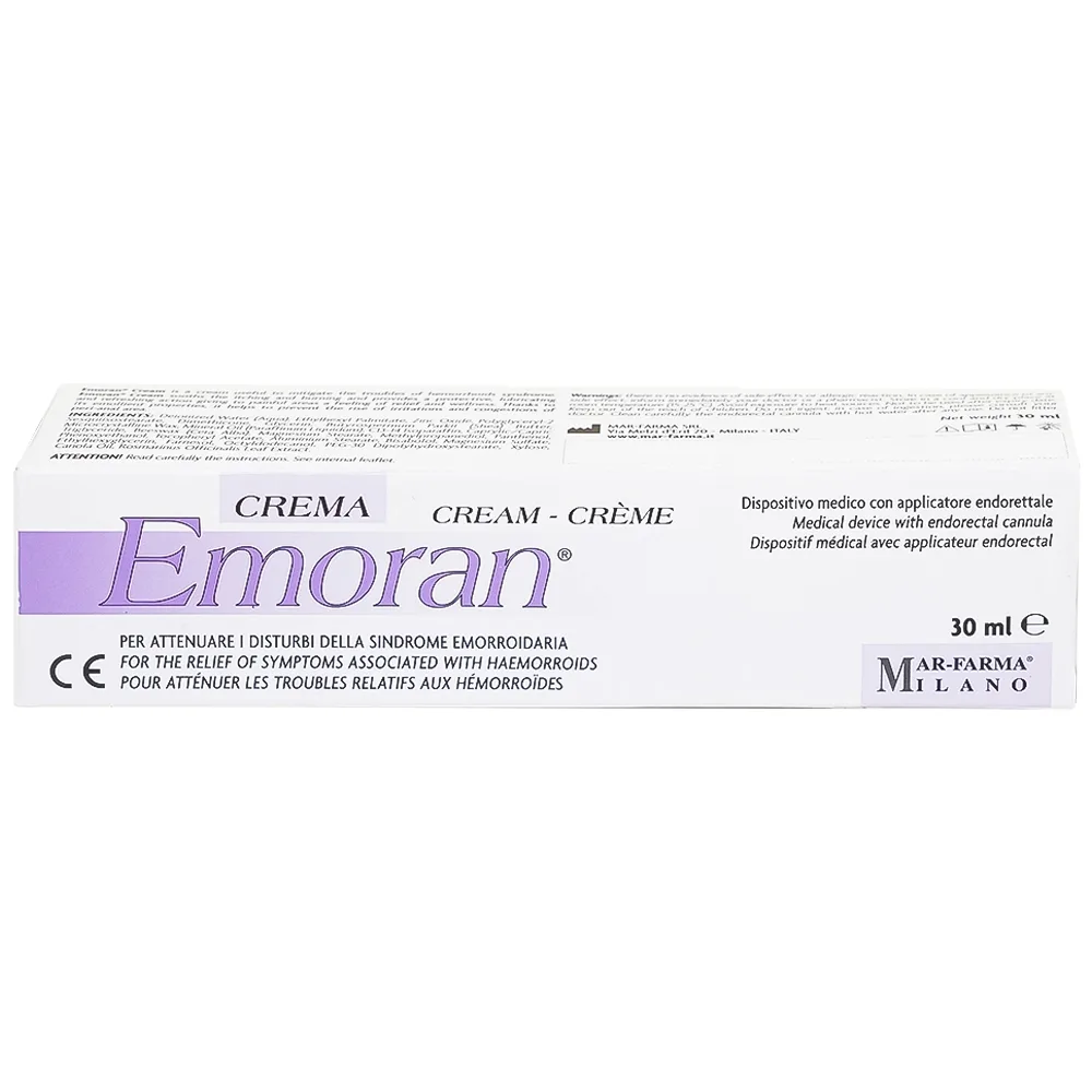 Hình ảnh Kem Emoran Mar-Farma làm giảm các triệu chứng của bệnh trĩ, hỗ trợ làm dịu cơn ngứa và rát (30ml)