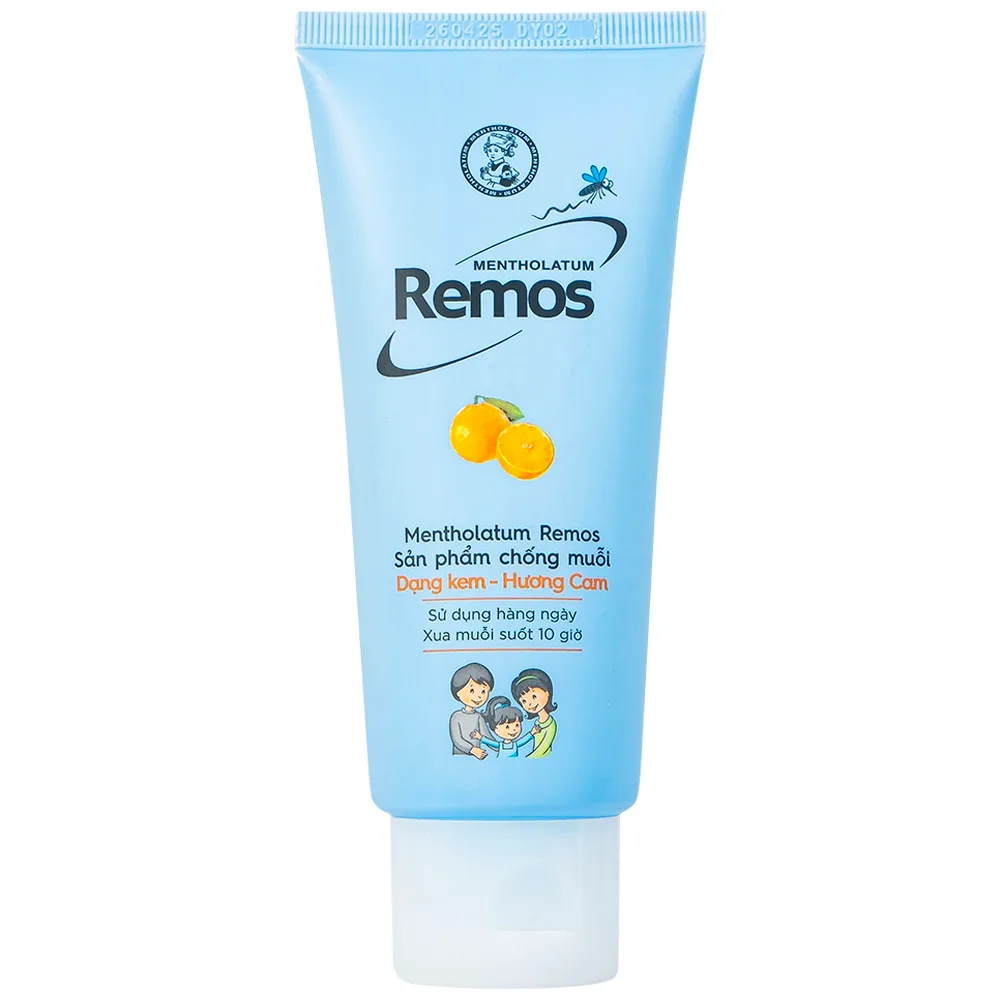 Hình ảnh Kem chống muỗi Remos Rohto hương cam suốt 10 giờ (70g) 