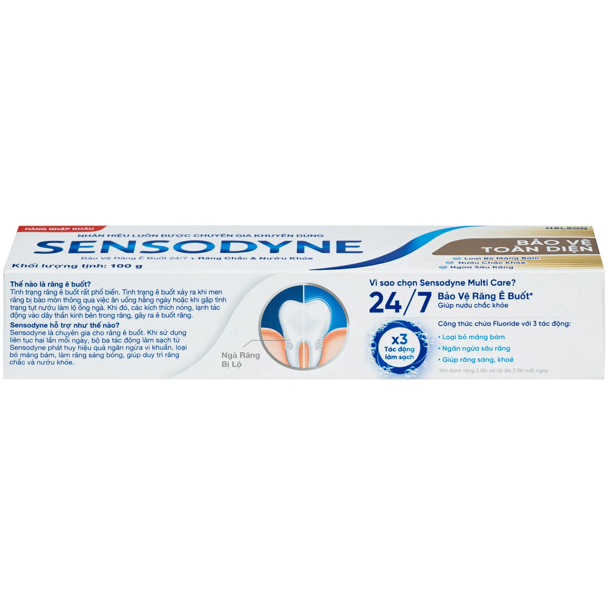 Hình ảnh Kem đánh răng Sensodyne multi care bảo vệ toàn diện giúp răng chắc, nướu khỏe, bảo vệ răng ê buốt (100g)