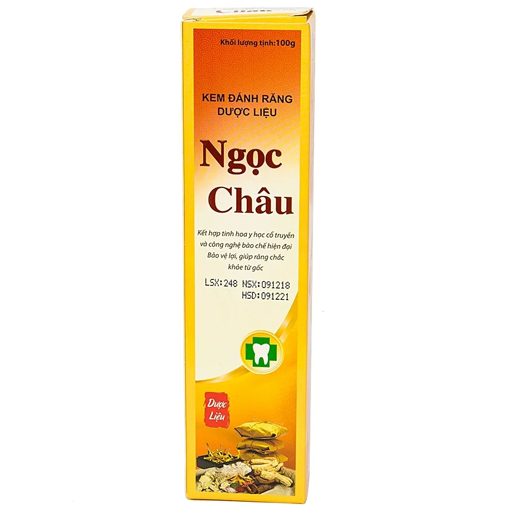 Hình ảnh Kem đánh răng dược liệu Ngọc Châu bảo vệ lợi, chắc răng, làm bền thành mạch, chống tụt lợi, chảy máu chân răng (100g)