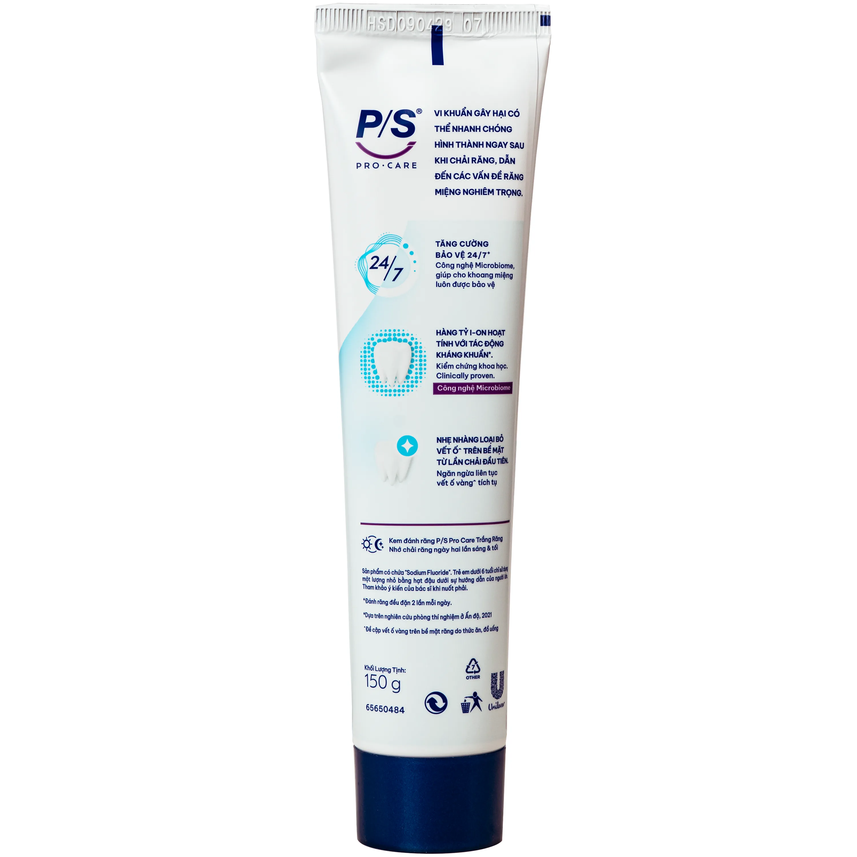 Hình ảnh Kem đánh răng P/s tăng cường bảo vệ 247 trắng răng (150g)