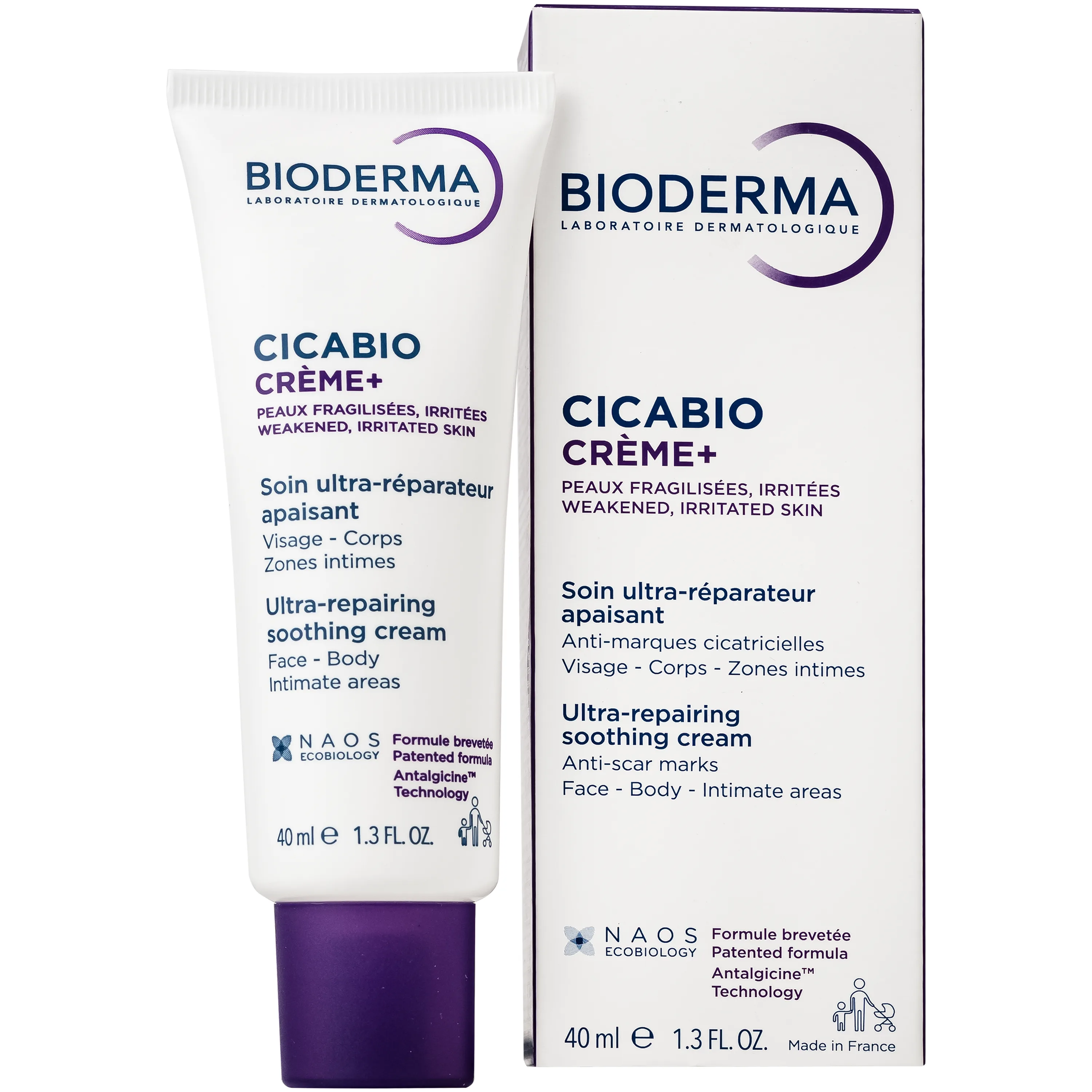Hình ảnh Kem dưỡng Bioderma Cicabio Crème+ giúp phục hồi da tổn thương, hỗ trợ làm mờ sẹo (40ml)