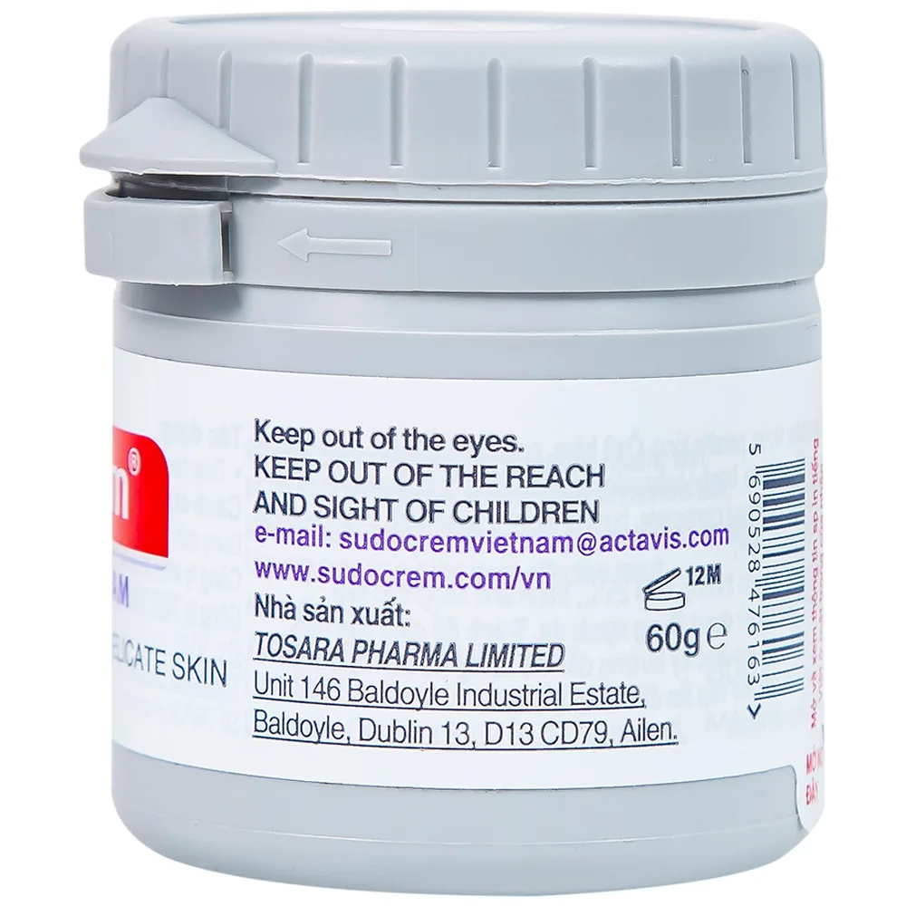 Hình ảnh Kem chống hăm tã Sudocrem Baby Care Cream hỗ trợ điều trị mẩn đỏ, ngứa, hăm đỏ (60g)
