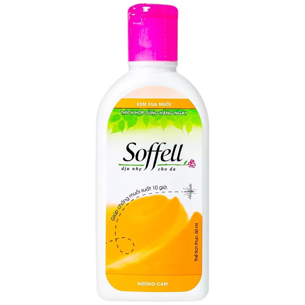 Hình ảnh Kem xua muỗi Soffel hương cam giúp chống muỗi suốt 10 giờ (60ml)