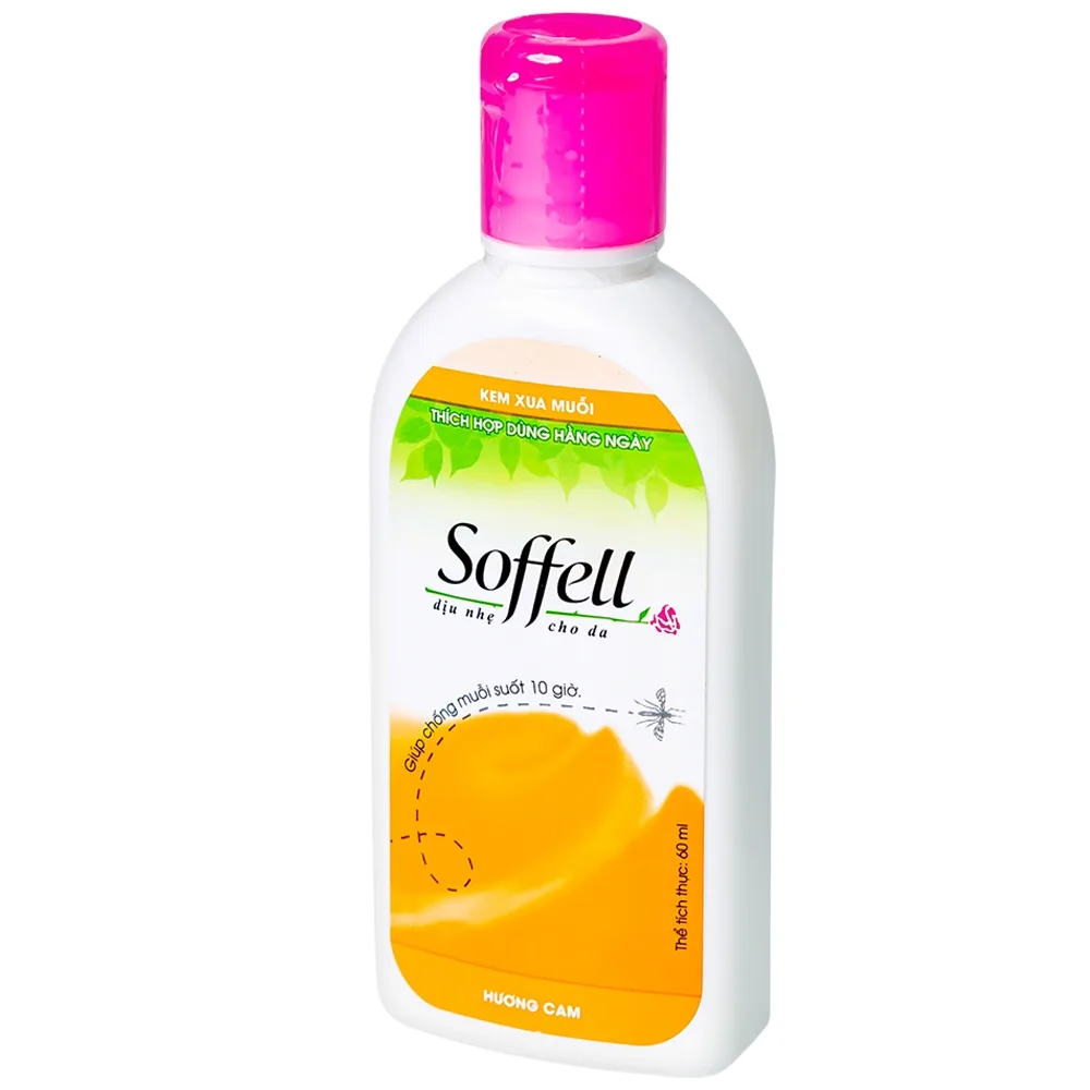 Hình ảnh Kem xua muỗi Soffel hương cam giúp chống muỗi suốt 10 giờ (60ml)