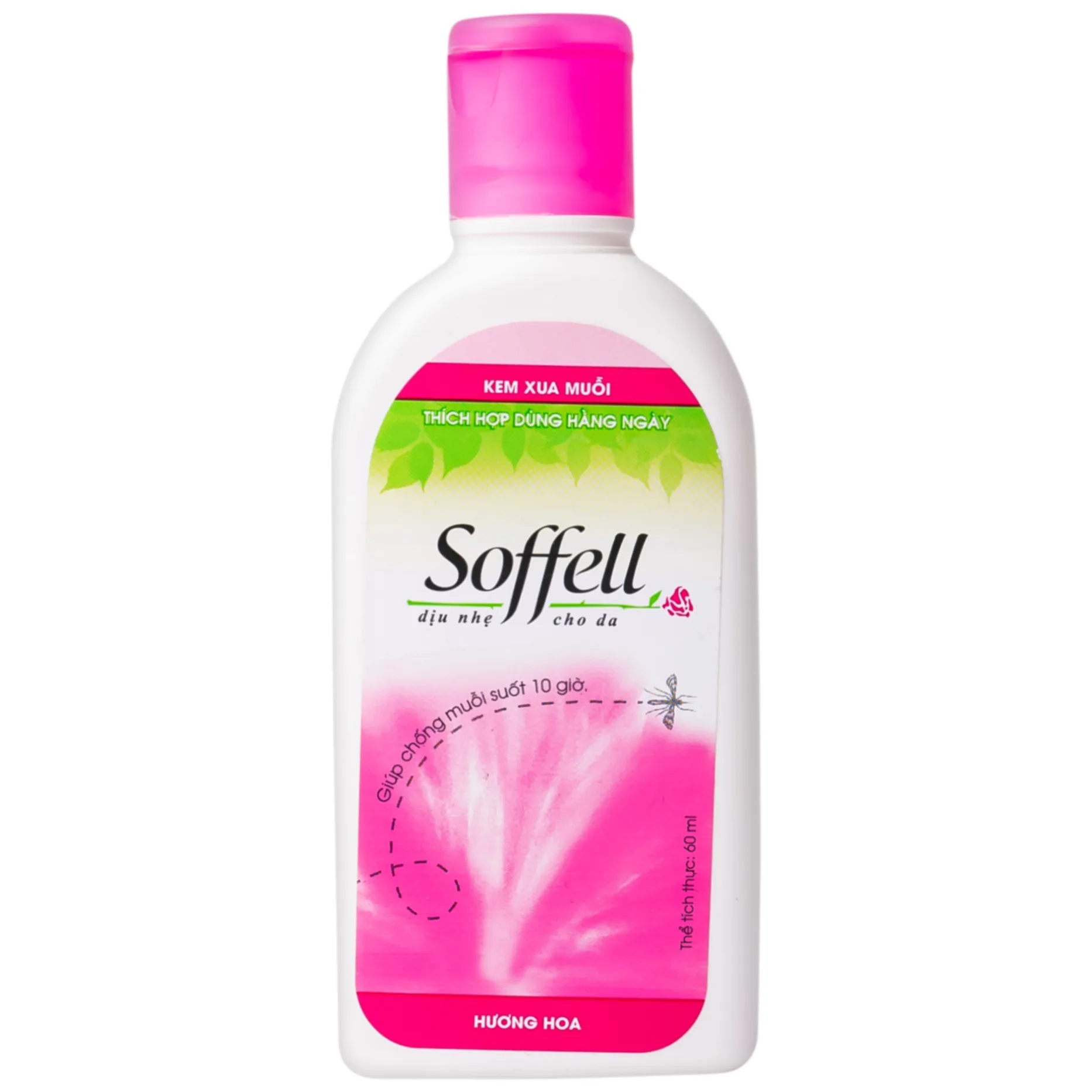 Hình ảnh Kem xua muỗi Soffell hương hoa giúp chống muỗi trong suốt 10 giờ (60ml)