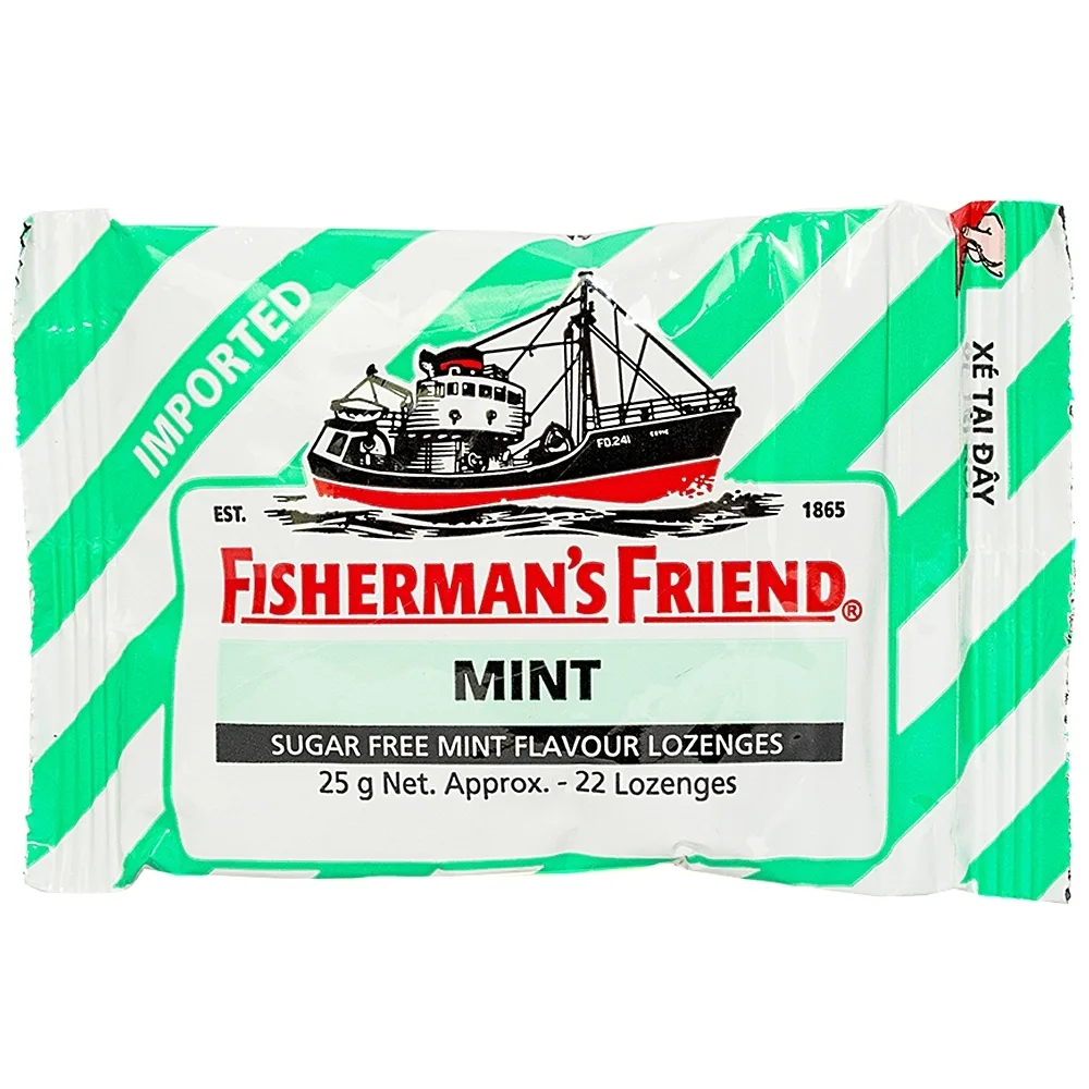 Hình ảnh Kẹo con tàu Fisherman's Friend vị bạc hà thông cổ, mát họng, thông mũi (25g)