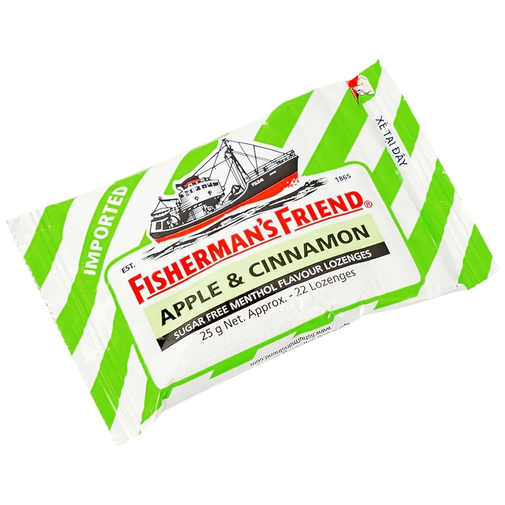 Hình ảnh Kẹo Con Tàu Không Đường Fisherman's Friend 25G Vị Táo, Quế Và Menthol
