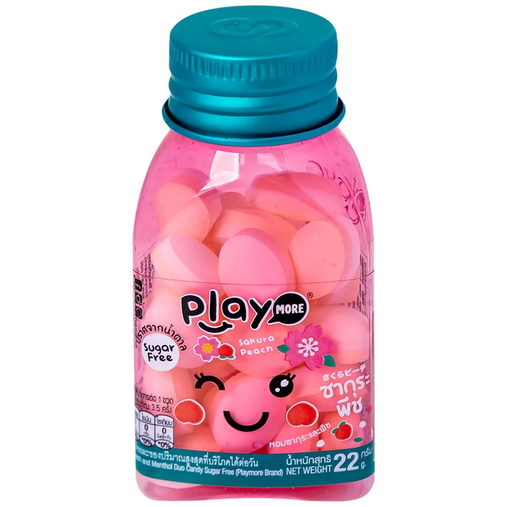 Hình ảnh Kẹo the PlayMore hương Đào thơm miệng, mát họng, giảm stress (12g)