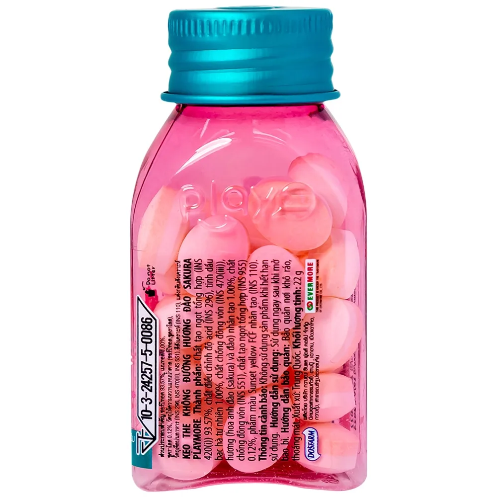Hình ảnh Kẹo the PlayMore hương Đào thơm miệng, mát họng, giảm stress (12g)
