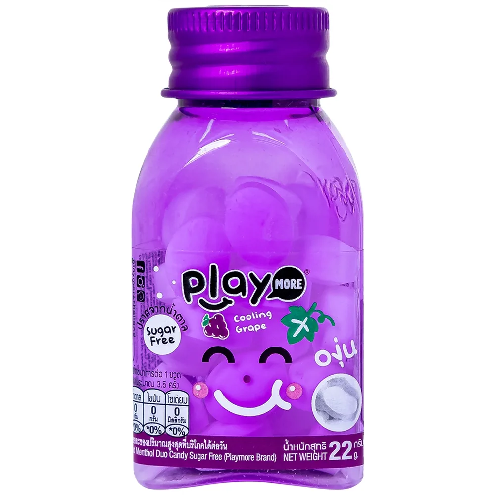 Hình ảnh Kẹo the PlayMore hương Nho thơm miệng, mát họng, giảm stress (22g)