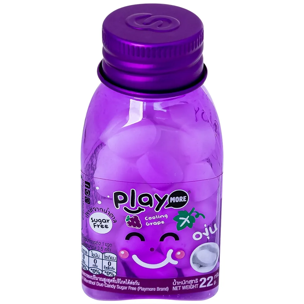 Hình ảnh Kẹo the PlayMore hương Nho thơm miệng, mát họng, giảm stress (22g)