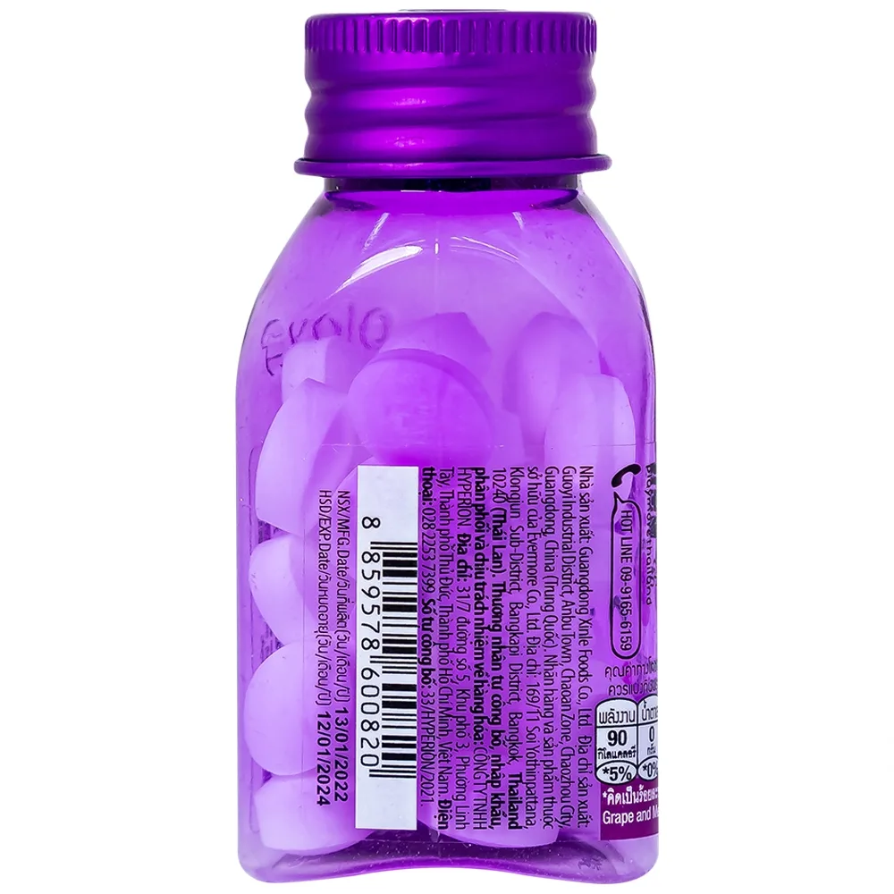 Hình ảnh Kẹo the PlayMore hương Nho thơm miệng, mát họng, giảm stress (22g)