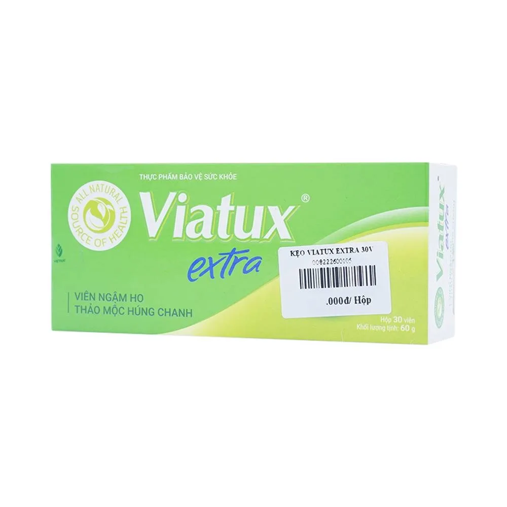 Hình ảnh Viên ngậm ho Viatux Extra hỗ trợ làm giảm các chứng ho (30 viên)