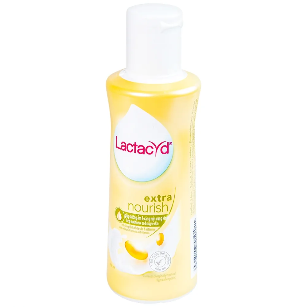 Hình ảnh Dung dịch vệ sinh phụ nữ Lactacyd Extra Nouris hỗ trợ làm sạch nhẹ nhàng vùng kín, ngăn nhiễm khuẩn (150ml)