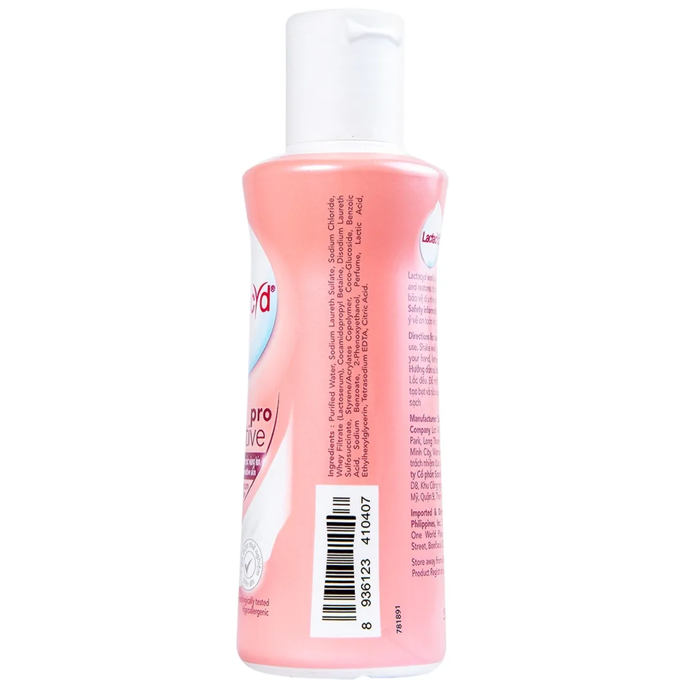 Hình ảnh Dung dịch vệ sinh phụ nữ Lactacyd Pro Sensitive bảo vệ và chăm sóc vùng kín (150ml)