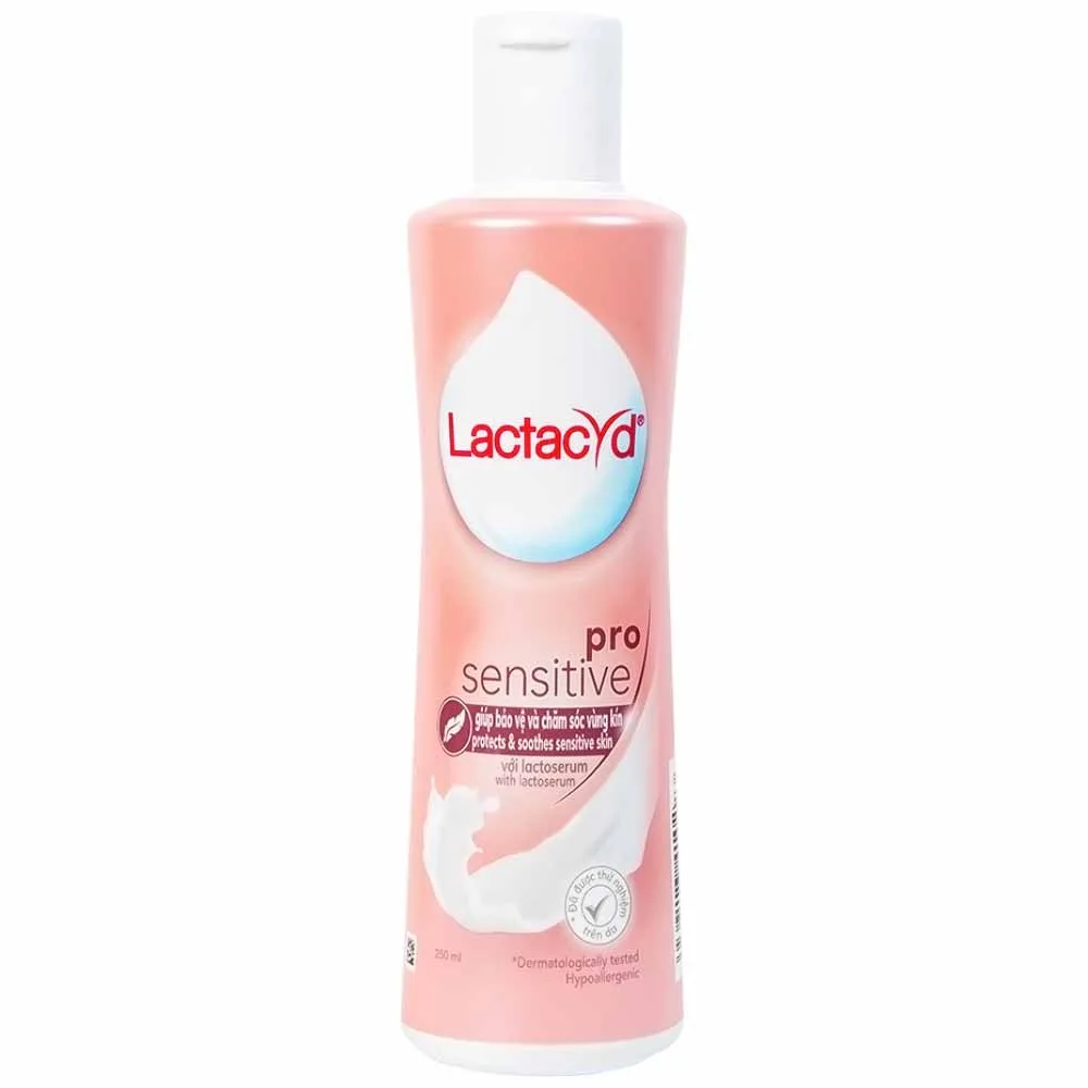 Hình ảnh Dung dịch vệ sinh phụ nữ Lactacyd Pro Sensitive bảo vệ và chăm sóc vùng kín (250ml)