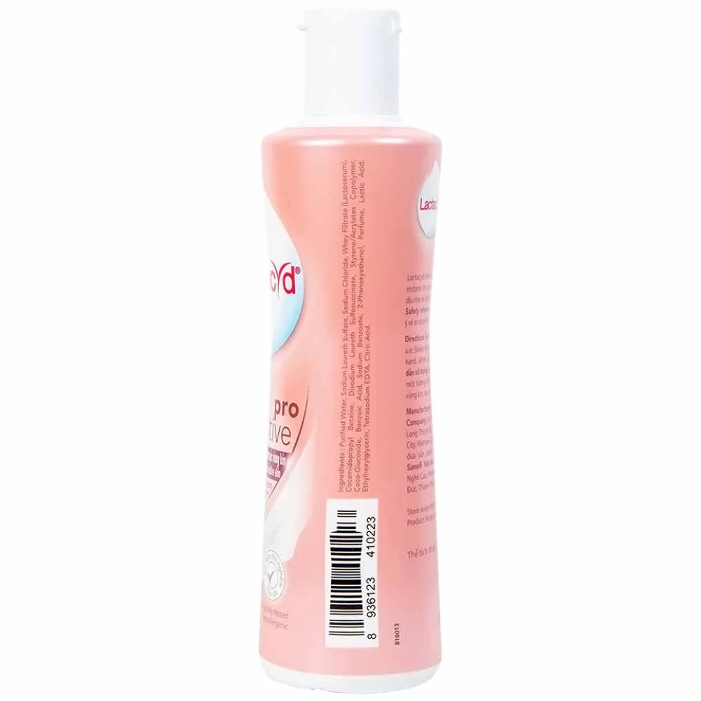 Hình ảnh Dung dịch vệ sinh phụ nữ Lactacyd Pro Sensitive bảo vệ và chăm sóc vùng kín (250ml)